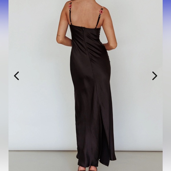 Selfie Leslie Floral Black Maxi Dress Size US M - Picture 7 of 7